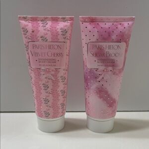 Paris Hilton Velvet Cherry & Sugar Bloom Shimmering Body Cream Duo (Make offers)